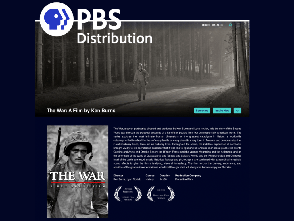 "The War: A Film by Ken Burns Homepage"